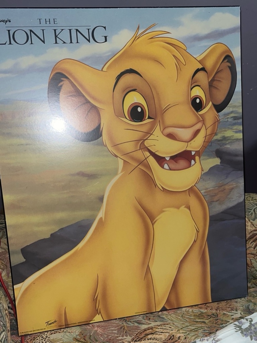 Disney The Lion King Poster - Yellow, Tan
